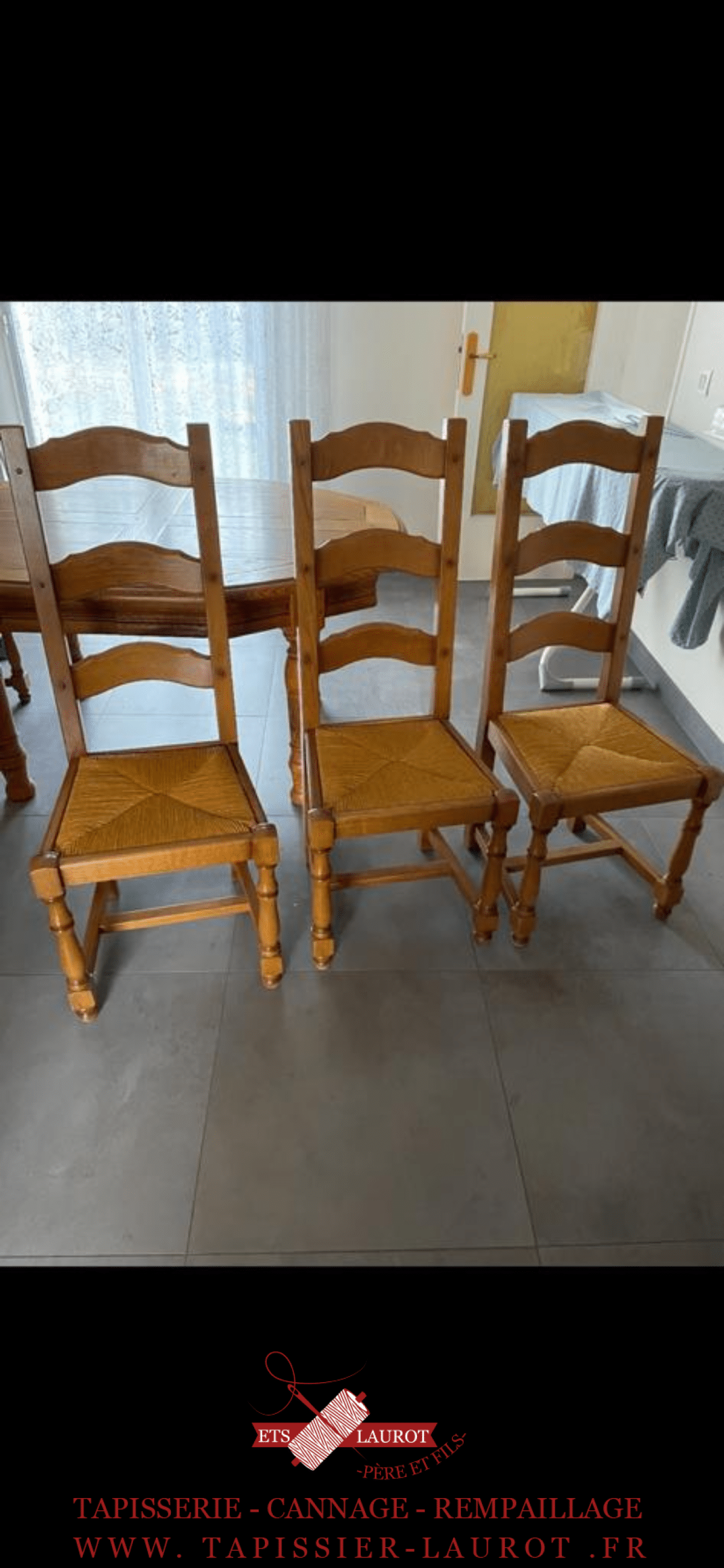 Prix cannage et rempaillage de chaise dans les Yvelines 30 Repaillage et restauration de chaises dans les Hauts de Seine 92