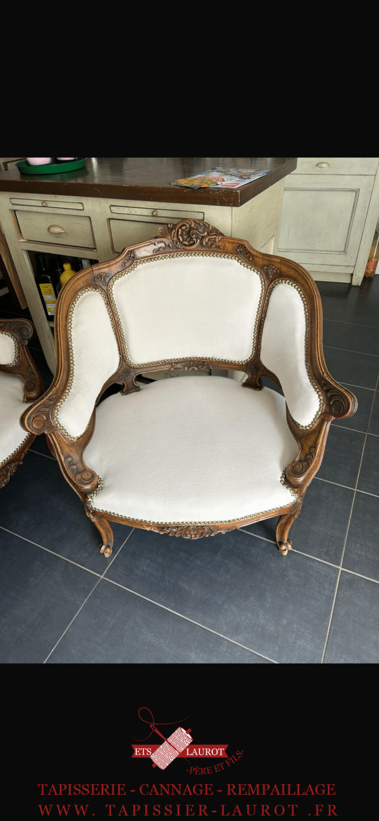 restauration de fauteuils Bergère