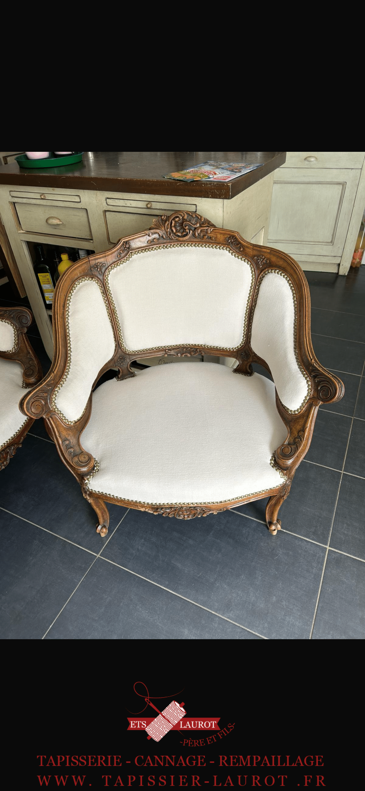 tapissier Yvelines 78 29 restauration de fauteuils Bergère