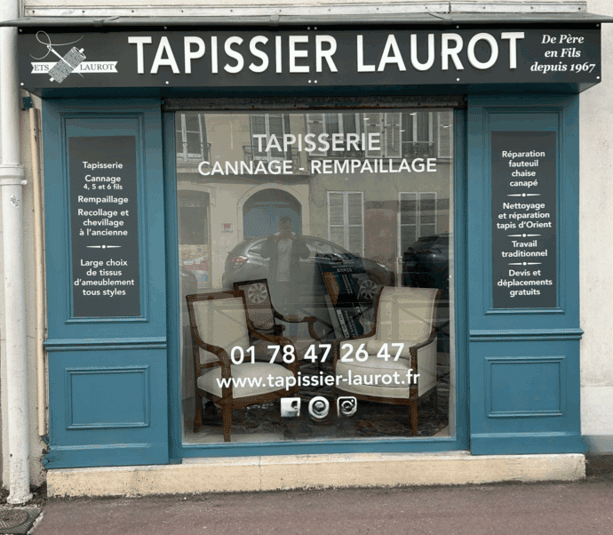 Boutique tapissier Laurot 33 rue de la république Yvelines