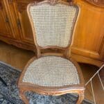 Tapissier ile de France Yvelines hauts-de-france 4 Réfection assise et dossier chaise en cannage le Pecq 78230 Yvelines