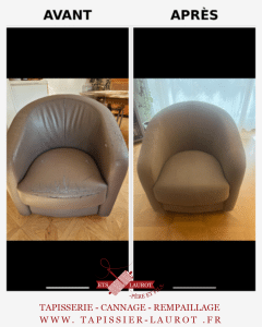 Chatou 11 Fauteuil style club contemporain – Réfection complète à Chatou (78400)